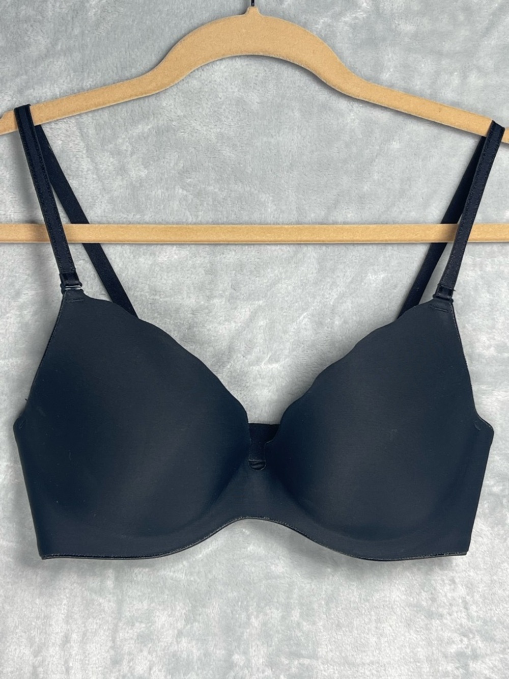 B. Tempt’D Padded Smooth Black Bra with animal print interior